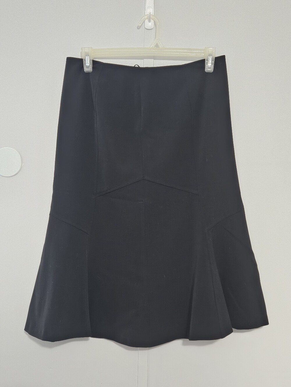 Gerard Darel Size 44 (12) Black Polyester Wool Flared Women's Skirt Casualwear